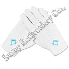 Masonic Regalia Hands Embroidery Gloves